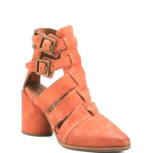 A.S.98 Evie Flame Strappy Suede Booties